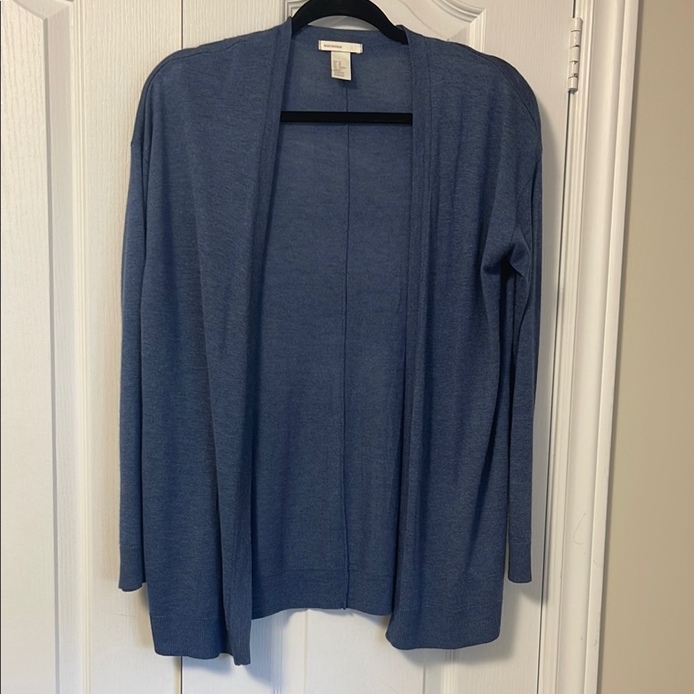 H&M BASIC Women's Blue Open Front Cardigan